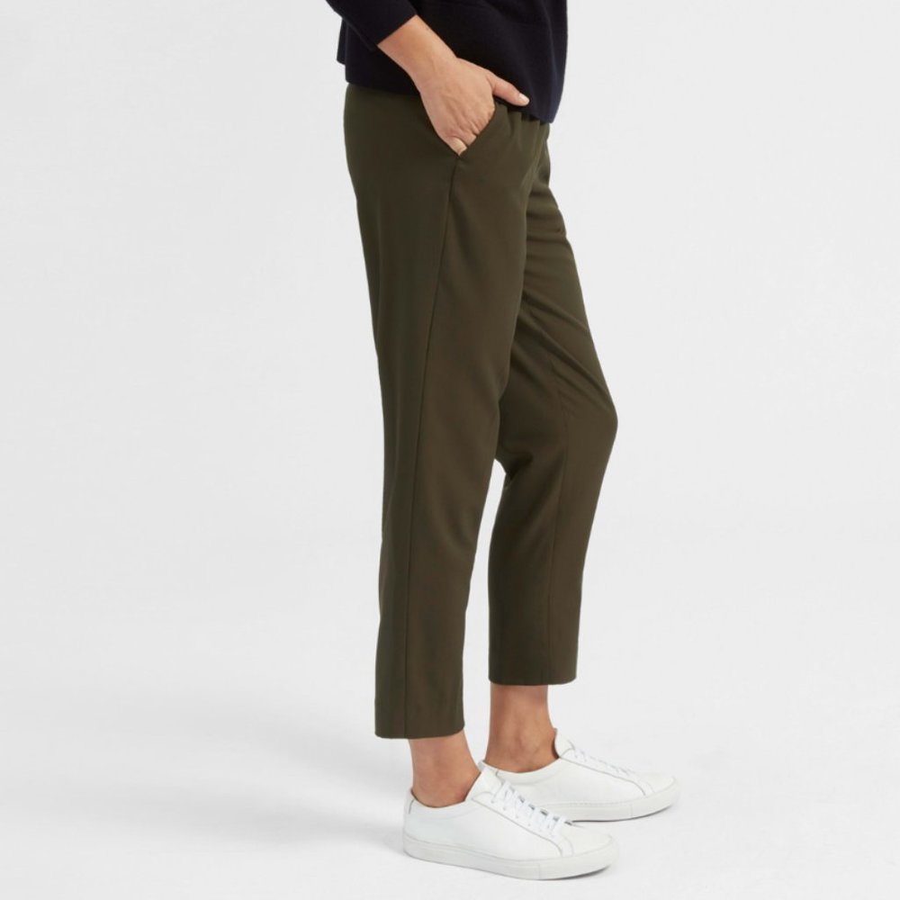 Never worn! Everlane "Italian GoWeave Easy" Pant – size O, dk green
